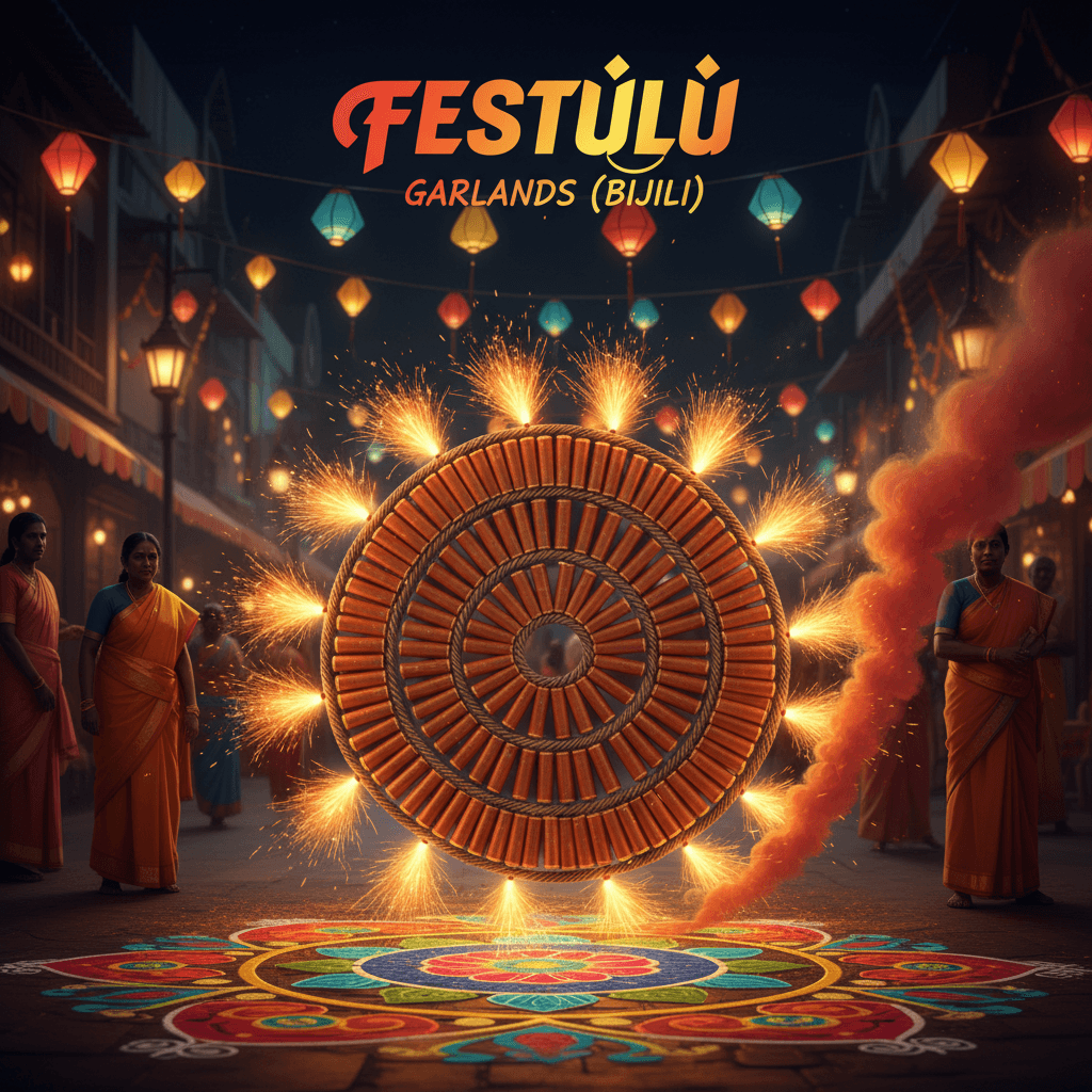 Bijili fireworks illustration