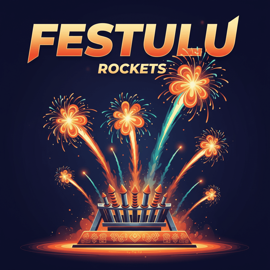Rockets fireworks illustration